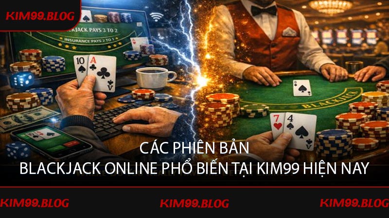 Các phiên bản blackjack online phổ biến tại KIM99 hiện nay
